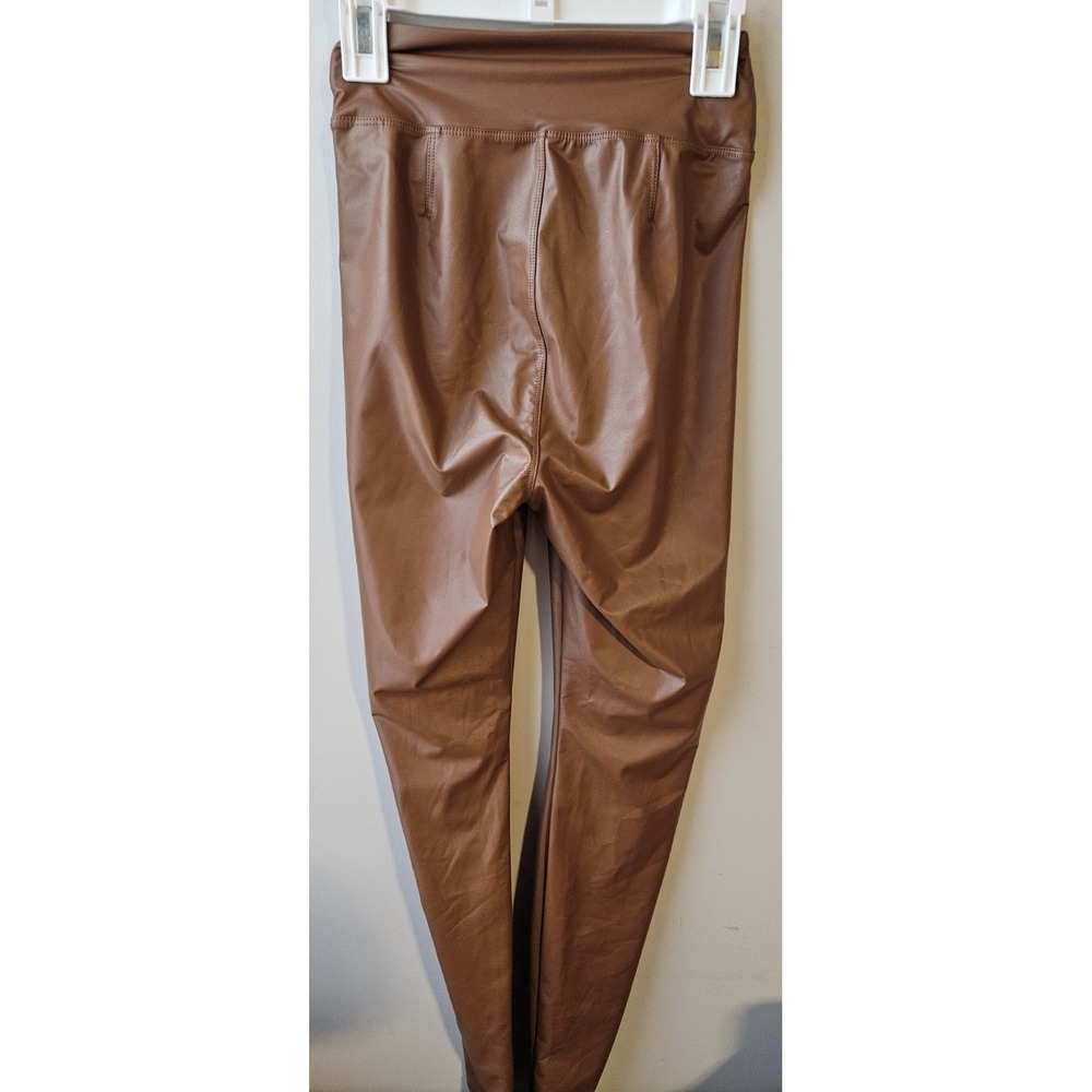 Offline by Aerie Women's XS Caramel‎ Brown Faux Leather High Rise Leggings - Picture 3 of 8